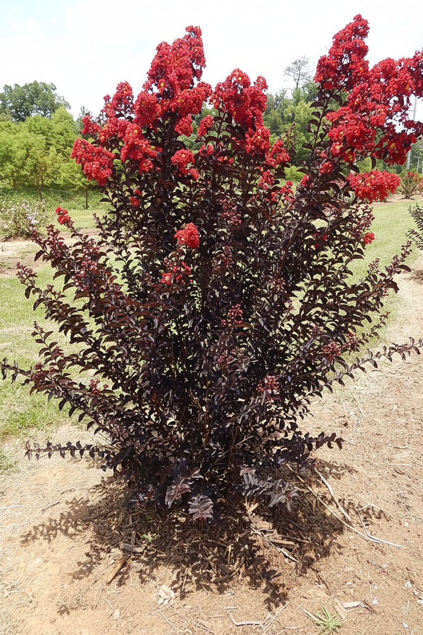 Kínai selyemmirtusz - Lagerstroemia indica 'Black Diamond Crimson Red'